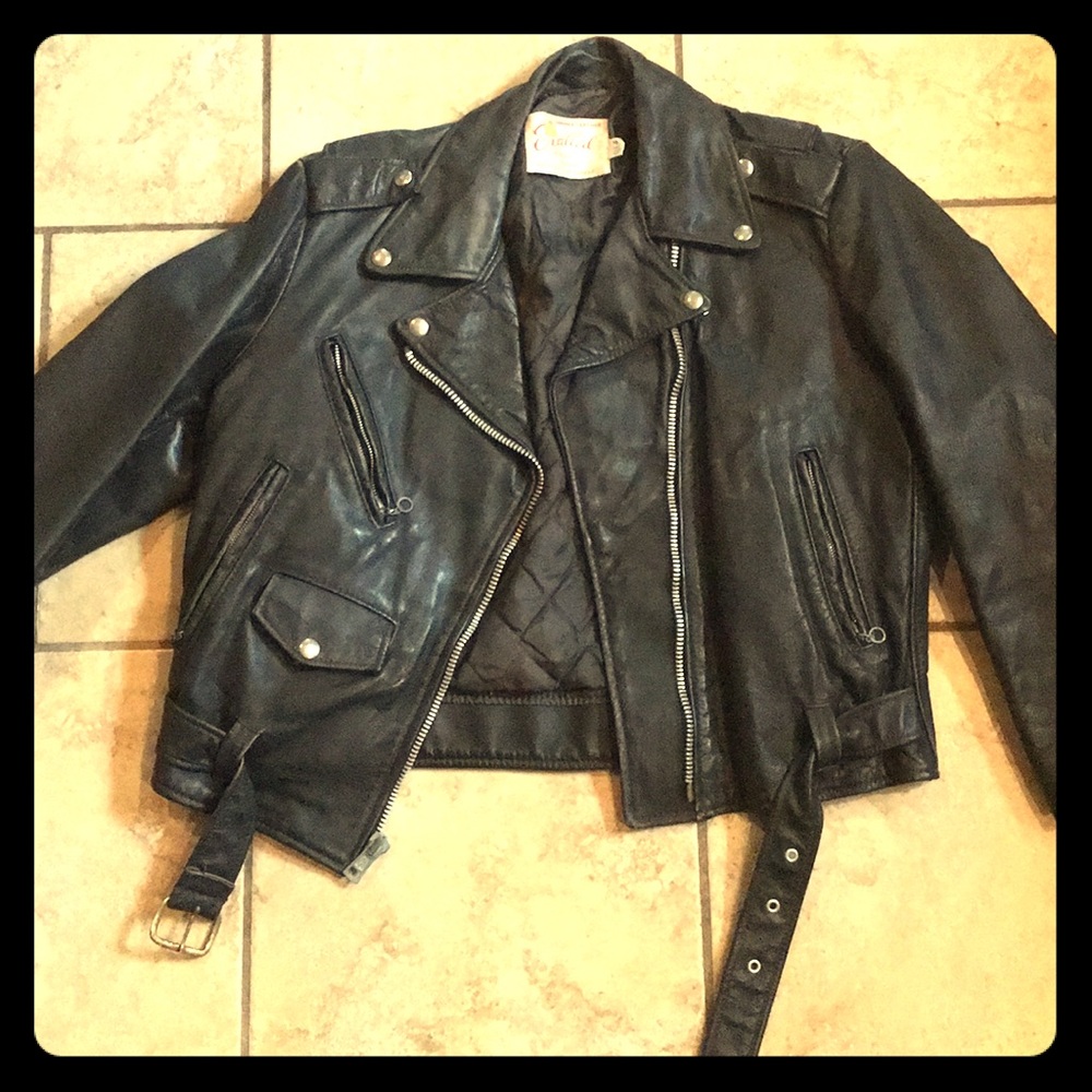 Leather motorcycle jacket!